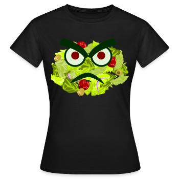 Salade Salades Vegan - T-shirt Femme - noir - Devant - AI Model Female 172 dark (172cm)