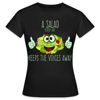 Salade Salades végétaliennes - T-shirt Femme - noir - Devant - AI Model Female 172 dark (172cm)