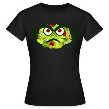 Salade Salades Vegan Végétarien - T-shirt Femme - noir - Devant - AI Model Female 172 dark (172cm)