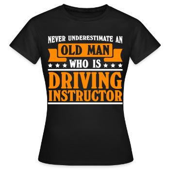 École de conduite moniteur d’auto-école - T-shirt Femme - noir - Devant - AI Model Female 172 dark (172cm)