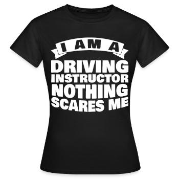 Instructeur d’auto-école Joke Apprenti conducteur - T-shirt Femme - noir - Devant - AI Model Female 172 dark (172cm)