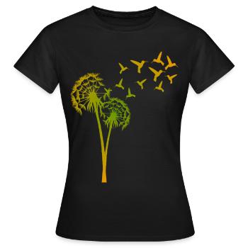 Colibri Pissenlit Colibris - T-shirt Femme - noir - Devant - AI Model Female 172 dark (172cm)
