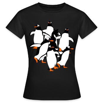 Penguin Penguins - Women's T-Shirt - black - Front - AI Model Female 172 dark (172cm)