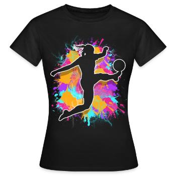Football féminin Football féminin Football féminin - T-shirt Femme - noir - Devant - AI Model Female 172 dark (172cm)