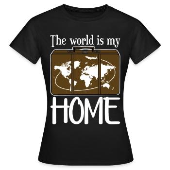 Valise Tavelling Bagages - T-shirt Femme - noir - Devant - AI Model Female 172 dark (172cm)