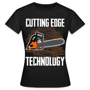 Chain Saw Lumberjack Chainsaw - Women's T-Shirt - black - Front - AI Model Female 172 dark (172cm)