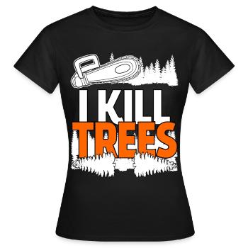Chainsaws Chainsaw Chain Saw fire wood - Women's T-Shirt - black - Front - AI Model Female 172 dark (172cm)