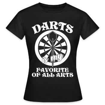 Jeu de fléchettes Jeu de fléchettes Joueur de fléchettes - T-shirt Femme - noir - Devant - AI Model Female 172 dark (172cm)