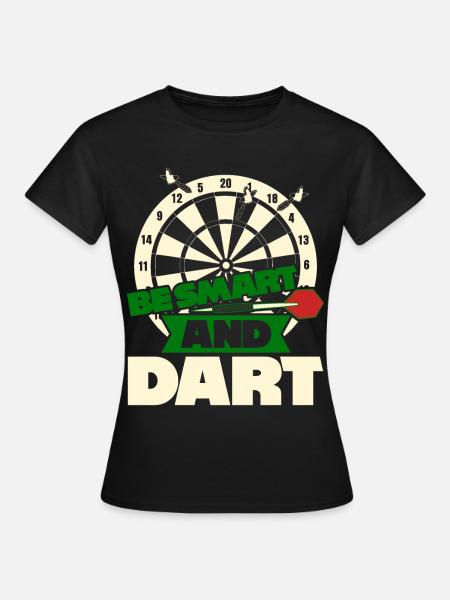 Darts Dartboard Funny Dart Player - Dame-T-shirt - sort