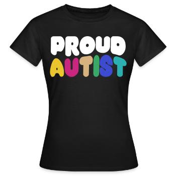 Autiste Autiste Autiste - T-shirt Femme - noir - Devant - AI Model Female 172 dark (172cm)