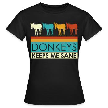 Donkey Retro Donkeys - Women's T-Shirt - black - Front - AI Model Female 172 dark (172cm)