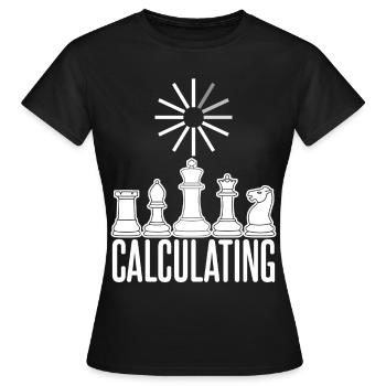Échiquier Calcul de l’échiquier - T-shirt Femme - noir - Devant - AI Model Female 172 dark (172cm)