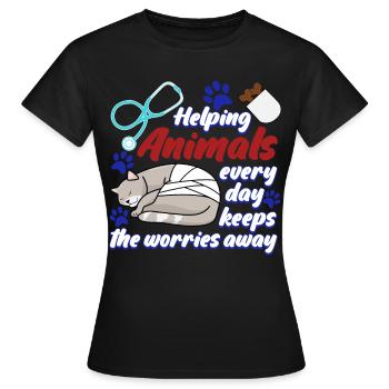Vétérinaire vétérinaire vétérinaire - T-shirt Femme - noir - Devant - AI Model Female 172 dark (172cm)