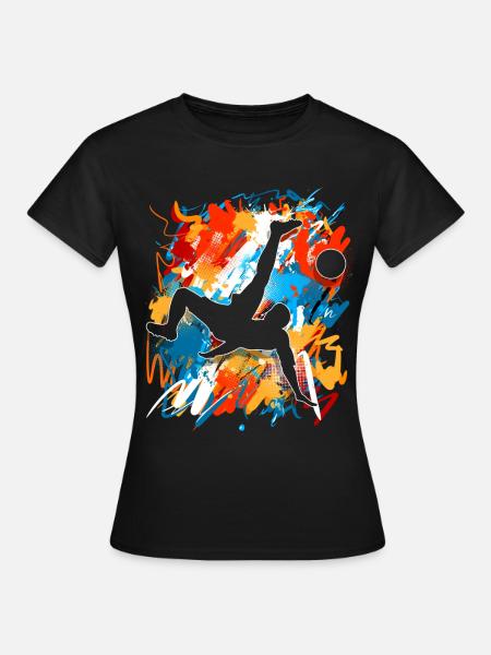 Fußball Fußballer - Frauen T-Shirt - Schwarz