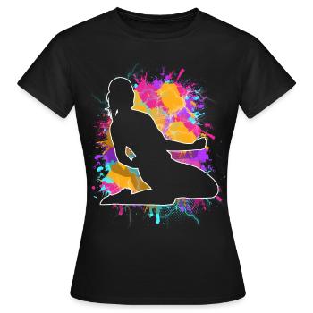 Soccer féminin Soccer féminin Football féminin Soccer féminin - T-shirt Femme - noir - Devant - AI Model Female 172 dark (172cm)