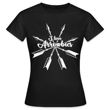 Archery Bow Compound Bow Shooting - Women's T-Shirt - black - Front - AI Model Female 172 dark (172cm)