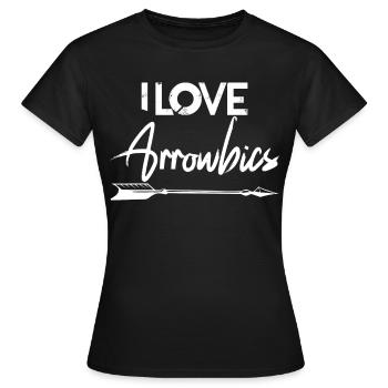 Compound Bow Shooting Archery Bow - Frauen T-Shirt - Schwarz - Vorne - AI Model Female 172 dark (172cm)