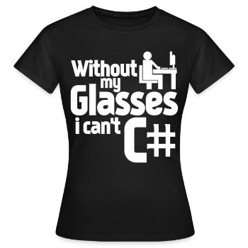 Admin Programmeur Informatique - T-shirt Femme - noir - Devant - AI Model Female 172 dark (172cm)