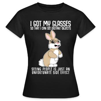 Lunettes Misanthrope Lunettes Optiques - T-shirt Femme - noir - Devant - AI Model Female 172 dark (172cm)