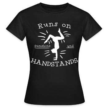 Gymnast Gymnastics Handstands Handstand - Women's T-Shirt - black - Front - AI Model Female 172 dark (172cm)