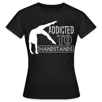 Handstand Gymnastics Gymnast Handstands - Women's T-Shirt - black - Front - AI Model Female 172 dark (172cm)