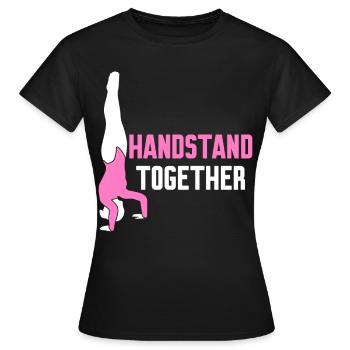 Gymnast Handstand Handstands - Frauen T-Shirt - Schwarz - Vorne - AI Model Female 172 dark (172cm)