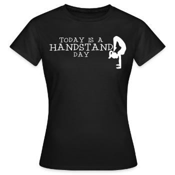 Handstand Gymnast Handstands - Frauen T-Shirt - Schwarz - Vorne - AI Model Female 172 dark (172cm)