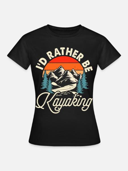 Kajak - Frauen T-Shirt - Schwarz