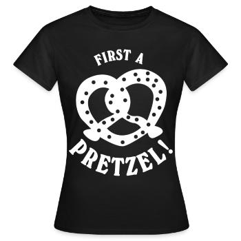 Bretzel Bretzels - T-shirt Femme - noir - Devant - AI Model Female 172 dark (172cm)