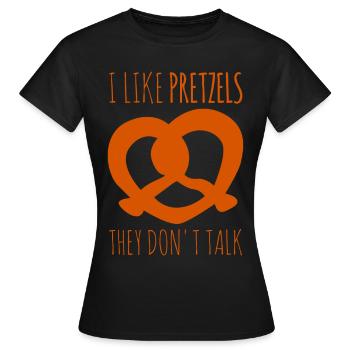Bretzel Bretzels Bavière - T-shirt Femme - noir - Devant - AI Model Female 172 dark (172cm)
