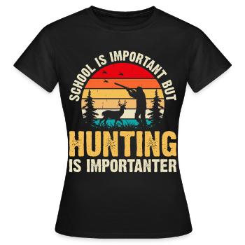 Jäger Jagen - Frauen T-Shirt - Schwarz - Vorne - AI Model Female 172 dark (172cm)