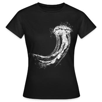 Méduse - T-shirt Femme - noir - Devant - AI Model Female 172 dark (172cm)