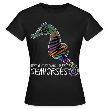Hippocampe Hippocampe Hippocampes - T-shirt Femme - noir - Devant - AI Model Female 172 dark (172cm)