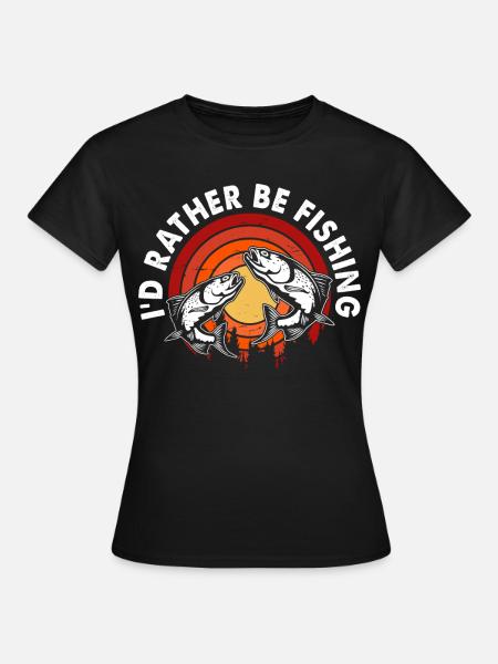 Angeln Angler - Frauen T-Shirt - Schwarz