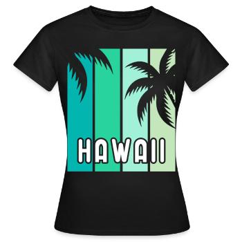 Hawaï - T-shirt Femme - noir - Devant - AI Model Female 172 dark (172cm)