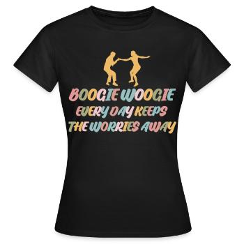 Boogie Woogie Retro Dance Swing - Frauen T-Shirt - Schwarz - Vorne - AI Model Female 172 dark (172cm)