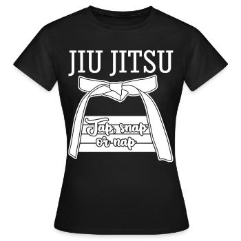 Ju-Jitsu BJJ Jujutsu Jiu-Jitsu - T-shirt Femme - noir - Devant - AI Model Female 172 dark (172cm)