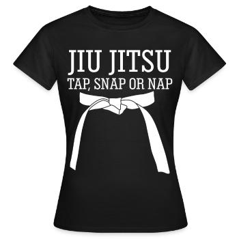 Ju-Jitsu Jiu-Jitsu BJJ Jujutsu - T-shirt Femme - noir - Devant - AI Model Female 172 dark (172cm)