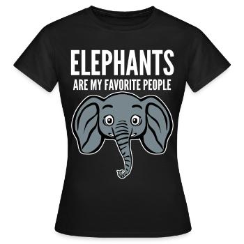 Elephant Elephants - Women's T-Shirt - black - Front - AI Model Female 172 dark (172cm)