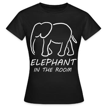 Elephants Elephant - Women's T-Shirt - black - Front - AI Model Female 172 dark (172cm)