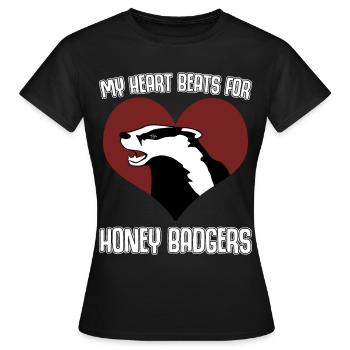 Honey Badger Heart Honey Badgers - Women's T-Shirt - black - Front - AI Model Female 172 dark (172cm)