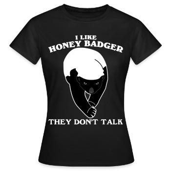 Honeybadger Honey Badgers Honey Badger - Women's T-Shirt - black - Front - AI Model Female 172 dark (172cm)