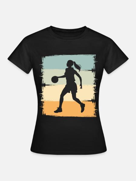 Basketball Basketballerin Frauen Basketball - Frauen T-Shirt - Schwarz