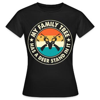 Jäger Jagen - Frauen T-Shirt - Schwarz - Vorne - AI Model Female 172 dark (172cm)