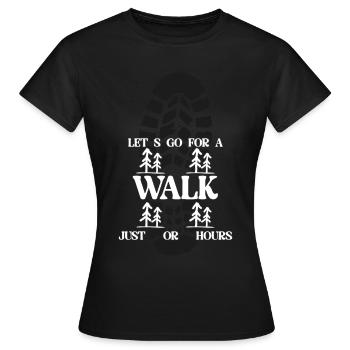 Walking Hike Hiking Walk - Women's T-Shirt - black - Front - AI Model Female 172 dark (172cm)