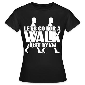 Hike Hiking Walk Walking - Women's T-Shirt - black - Front - AI Model Female 172 dark (172cm)