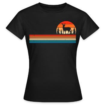 Jagen Jäger - Frauen T-Shirt - Schwarz - Vorne - AI Model Female 172 dark (172cm)