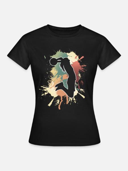 Basketball Basketballerin Frauen Basketball - Frauen T-Shirt - Schwarz