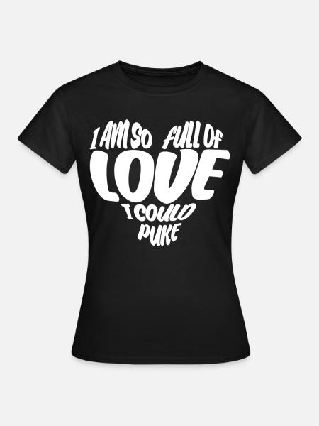 Valentine's Day Girlfriend Heart - Dame-T-shirt - sort
