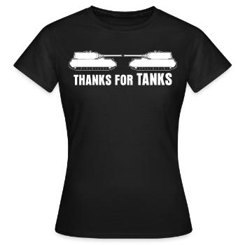 MBT Battle Tanks - Frauen T-Shirt - Schwarz - Vorne - AI Model Female 172 dark (172cm)